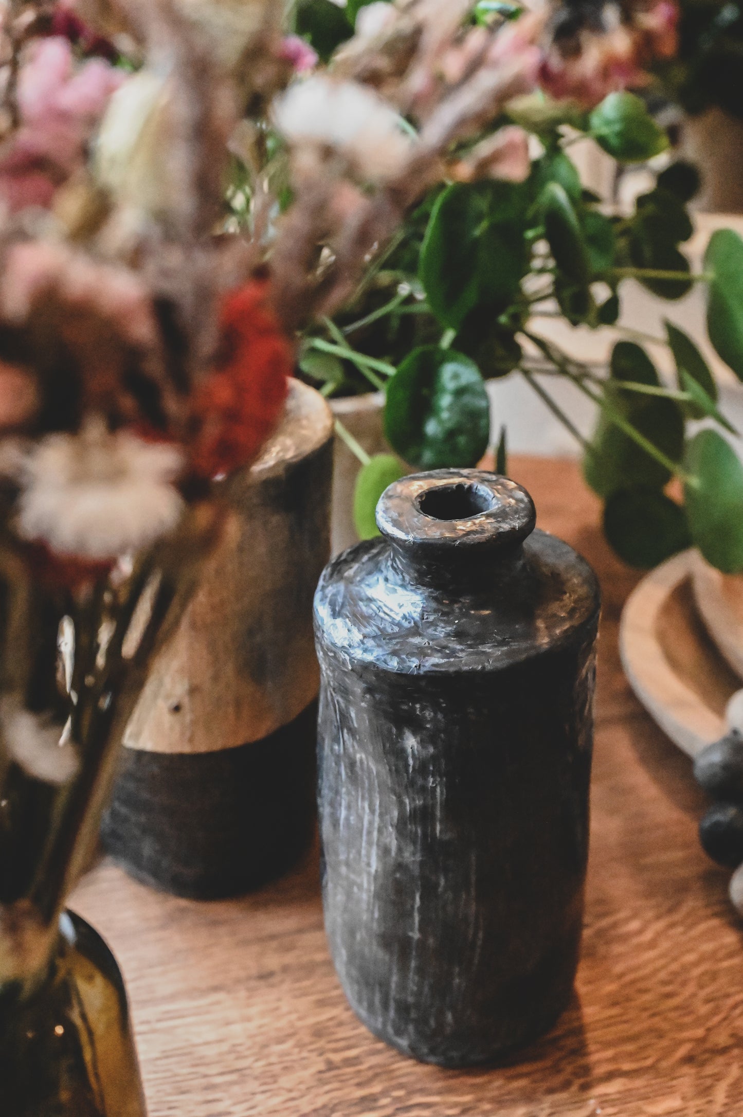 Vase artisanal noir