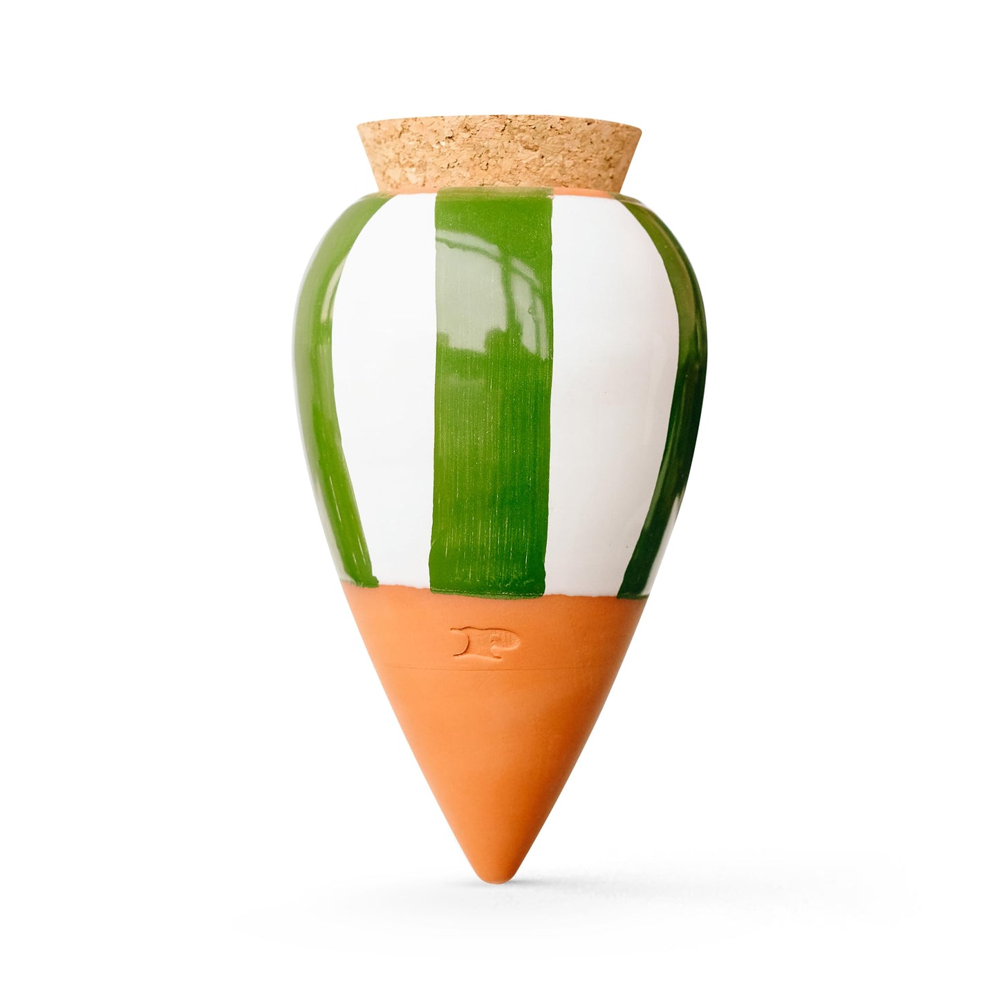 Olla d’arrosage en céramique - Design vert et blanc