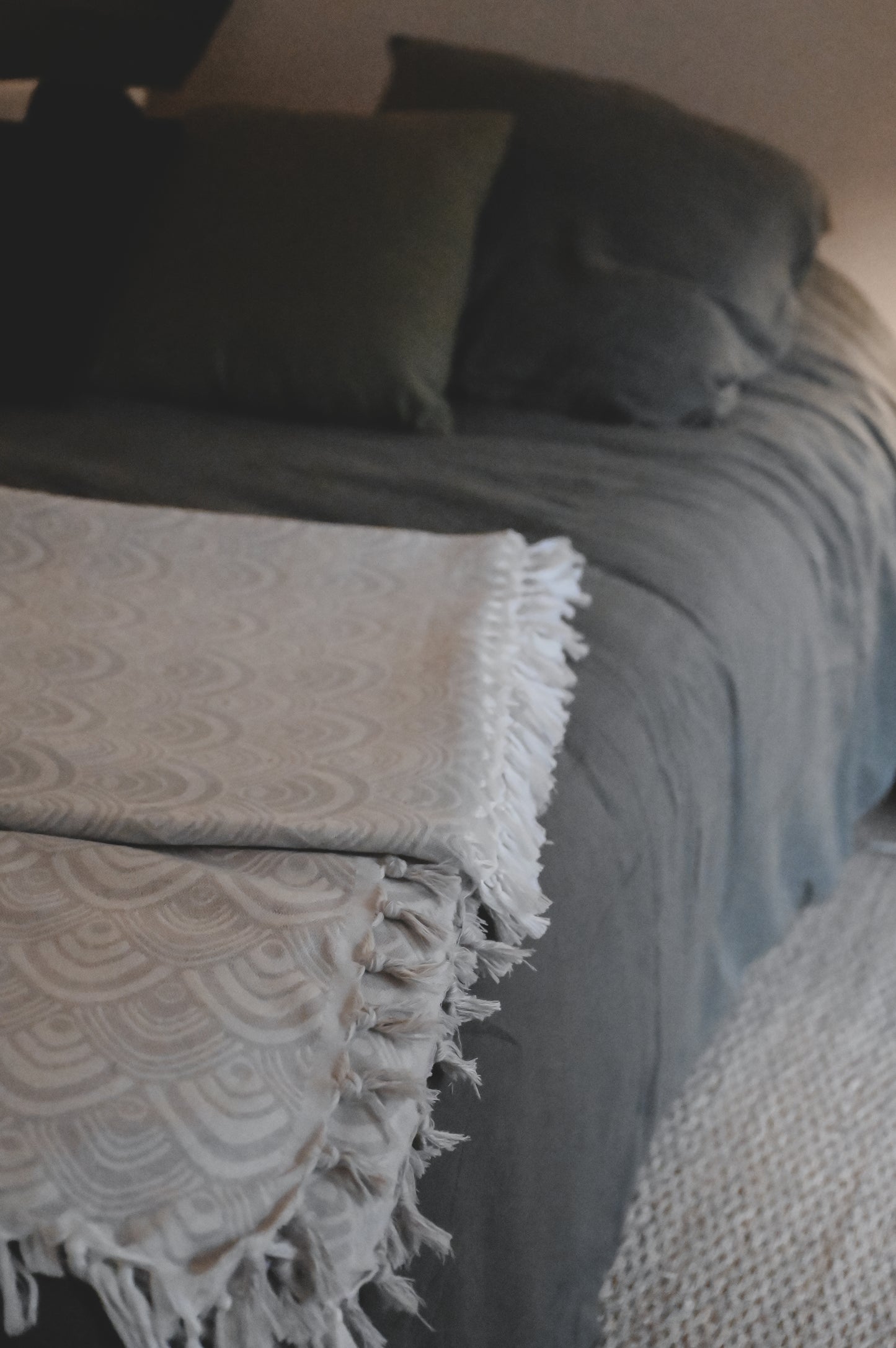 Jeté de lit en coton à motifs élégants