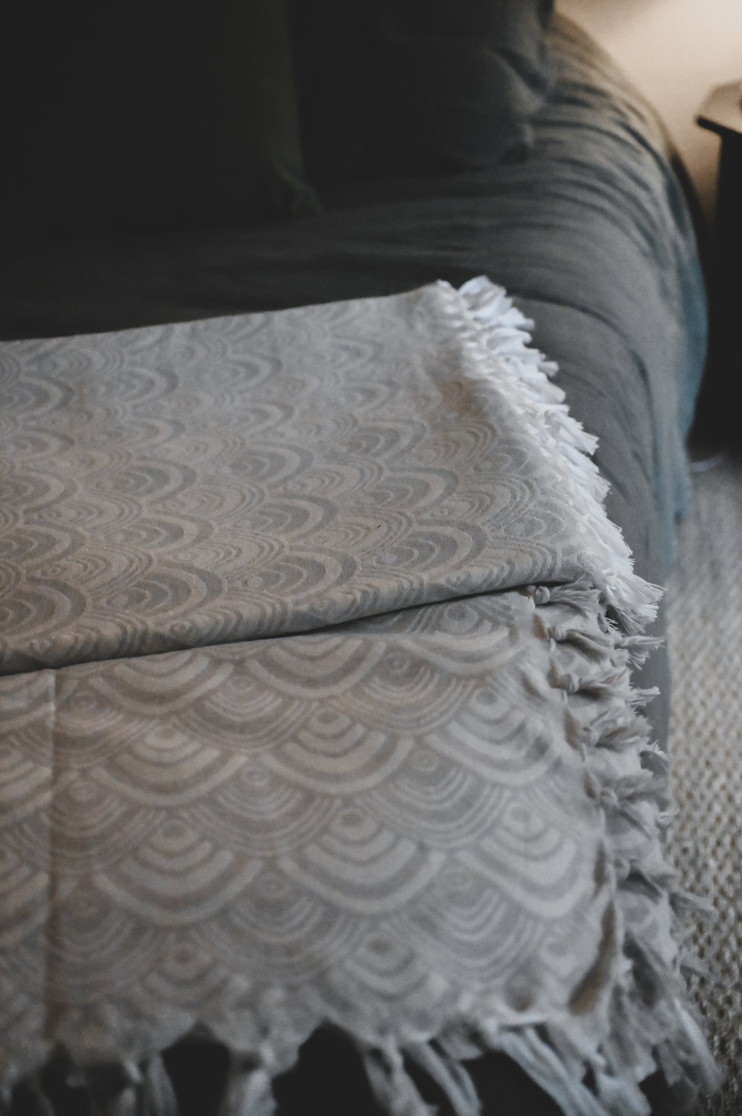 Jeté de lit en coton à motifs élégants